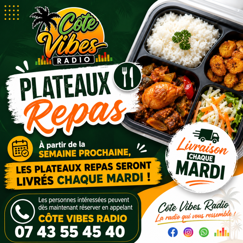 PLATEAU REPAS OFFER AUX PERSONNES DANS LE BESOIN